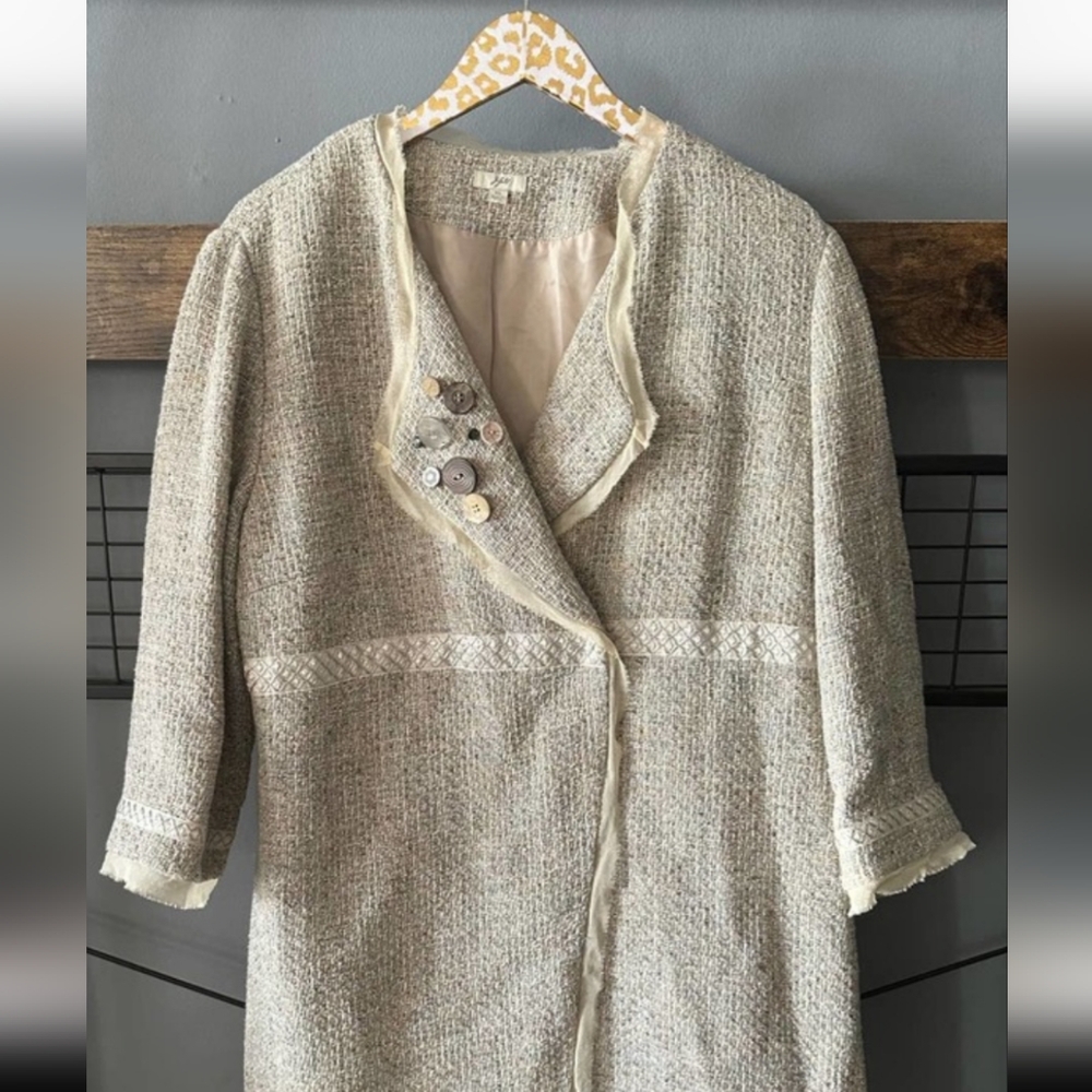 J. Jill Lagenlook Tweed Jacket | Size XL